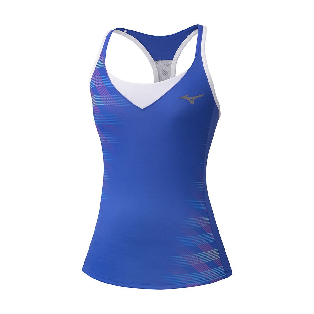 Canotta Mizuno Printed Donna - Blu - 18694-IVDX